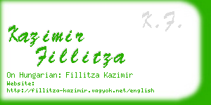 kazimir fillitza business card